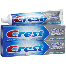 Crest, Plus, Fluorid-Zahnpasta, Backpulver & Peroxid-Aufhellung, Fresh Mint, 8,2 Unzen (232 g)