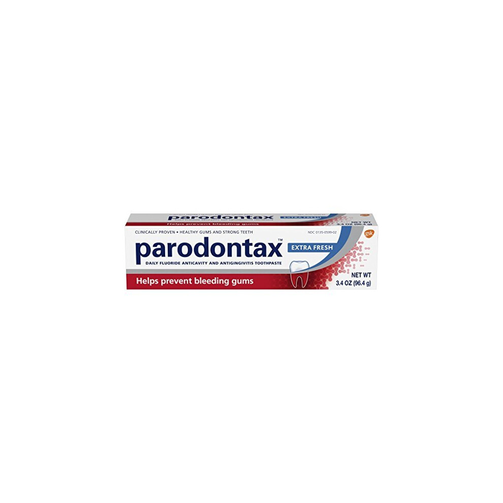 Parodontax Toothpaste for Bleeding Gums, Gingivitis Treatment and Cavity Prevention, Extra Fresh - 3.4 Ounces