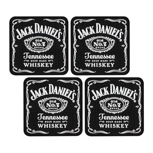 Jack Daniels Jack Daniels 35109 Jack Daniels Rubber Mat Coaster Set