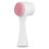 (Pink) Double-sided Face Cleansing Brush Soft Silicone New 1