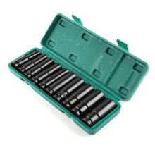 10 pc Professional Socket Tool Set 10-24mm Drive Deep Socket Set