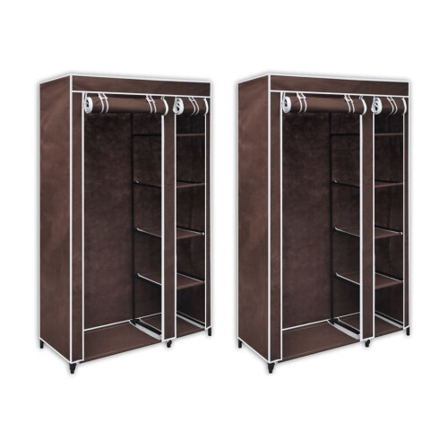 VidaXL vidaXL Stoffschränke 2 Stk. Braun