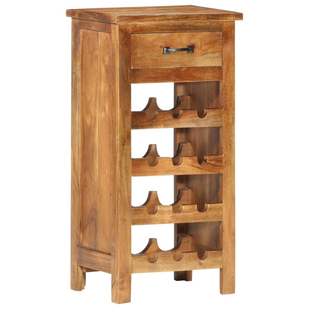 vidaXL Solid Acacia Wood Wine Cabinet 40x30x80cm Bottle Rack Holder Sideboard