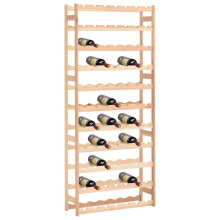 vidaXL Wine Rack for 77 Bottles Pinewood Bottle Storage Holder Cabinet
