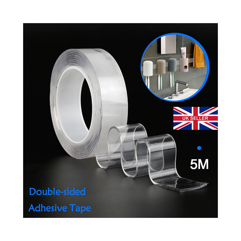 5M Nano Magic Clear Double-Sided Grip Tape | Code: 5Meter Magic Clear Double Sided Tape, 20Mm X 5M, No Residue 8438479893977