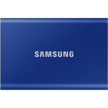 Samsung 1TB T7 Portable SSD (Blue) MU-PC1T0H/AM - PCIe NVMe, 1050 MB/s Read, 1000 MB/s Write, AES-256 Encryption