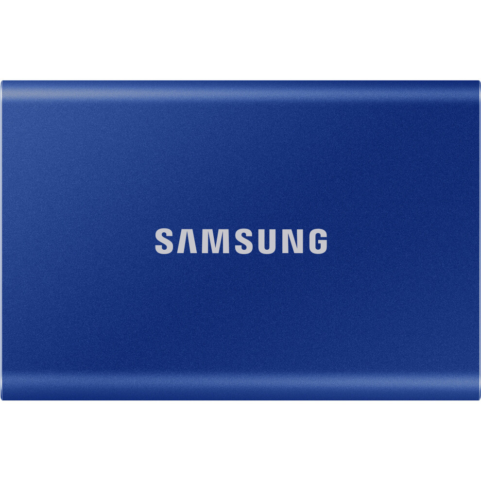 Samsung 1TB T7 Portable SSD (Blue) MU-PC1T0H/AM - PCIe NVMe, 1050 MB/s Read, 1000 MB/s Write, AES-256 Encryption-image-OPC-P5VWJT6-NEW