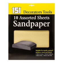 Sandpaper 10 Assorted Sheets 151 Coarse Medium Fine Xtra Fine
