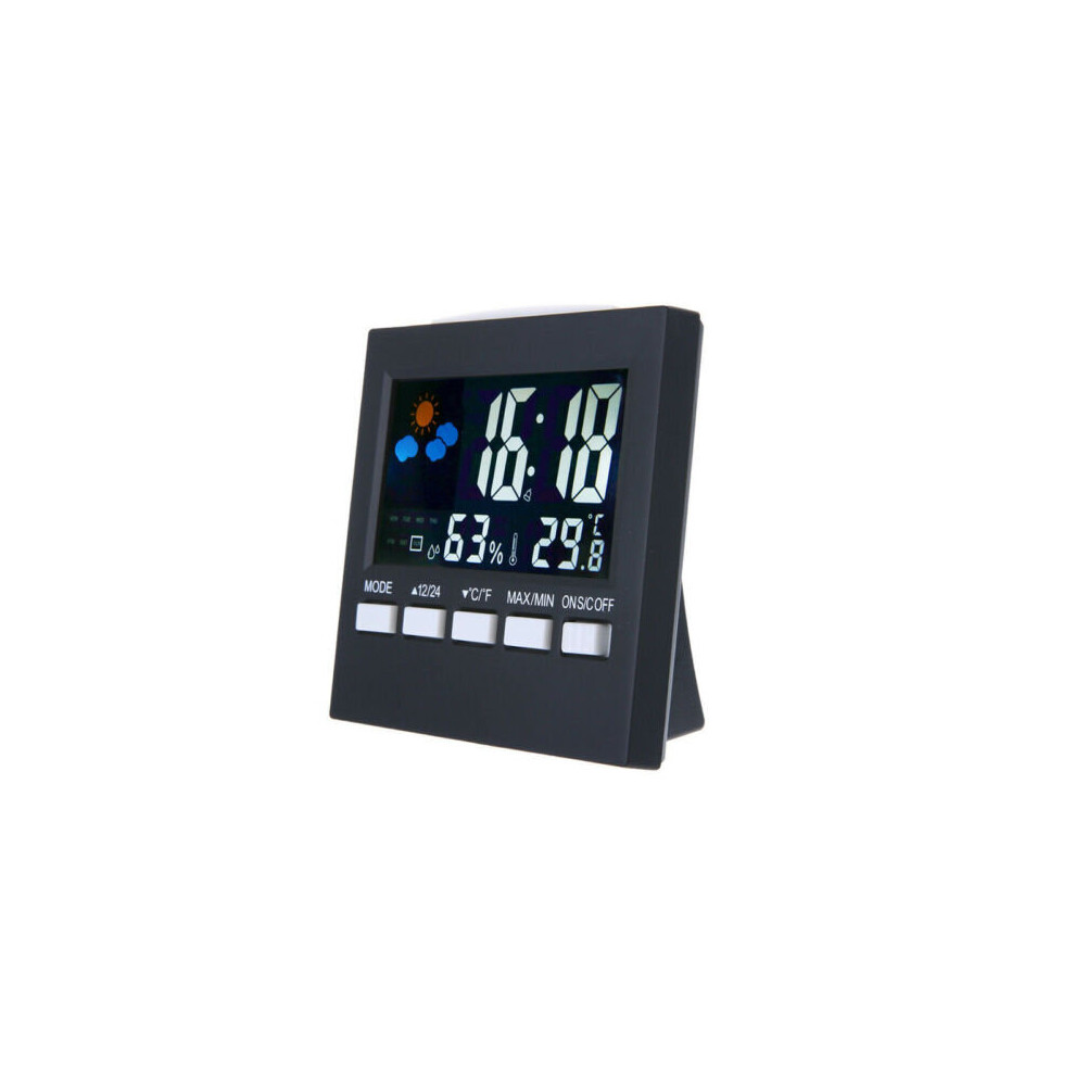 Ranpo Digital Display Thermometer Humidity Lcd Clock