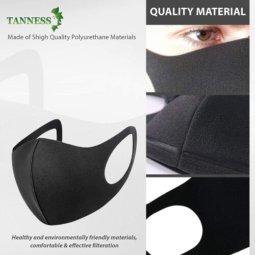 Black Reusable & Washable Face Mask | Reusable Face Covering 2