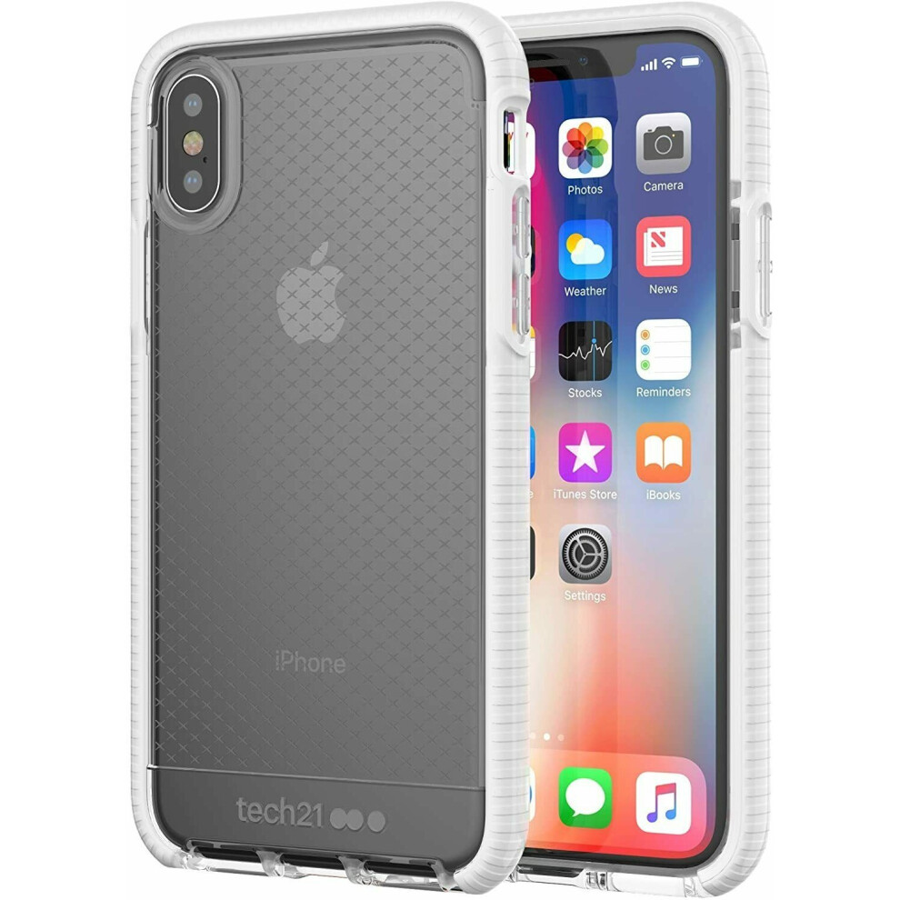 tech21 Evo Check Protective Case Cover For Apple iPhone XS MAX (6.5") - Clear / White