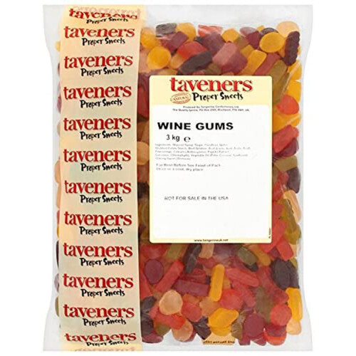 Taveners Wine Gums Sweet Jelly Gums 3kg on OnBuy