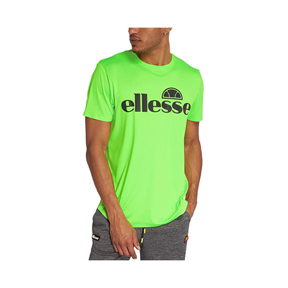 (XS) ELLESSE NOBU SXY05599 Mens T-Shirt Club Collar Short Sleeve Green Sports Tee