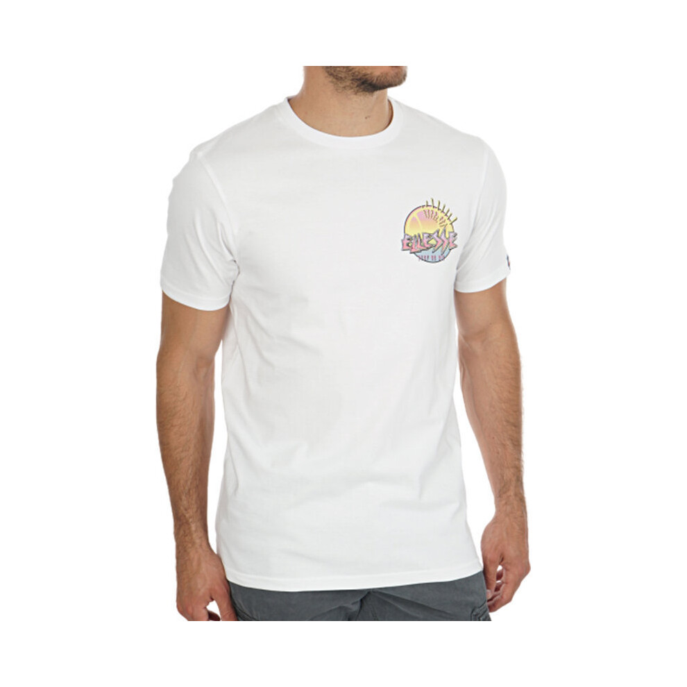 Ellesse (Xs) Great Shb06816 Mens T-Shirt Crew Neck Short Sleeve Surf Casual Tee White