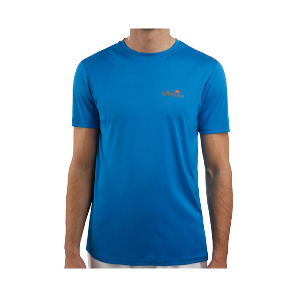 (S) ELLESSE BECKETI Mens T Shirts Crew Neck Short Sleeve Casual Summer Blue Gym Top