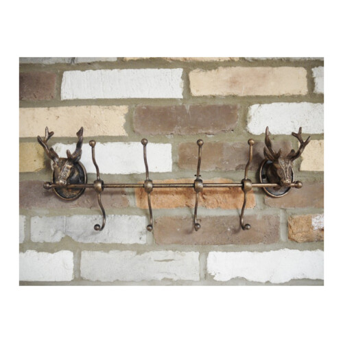 Stag Metal Coat Hook x 4 | Antique Gold