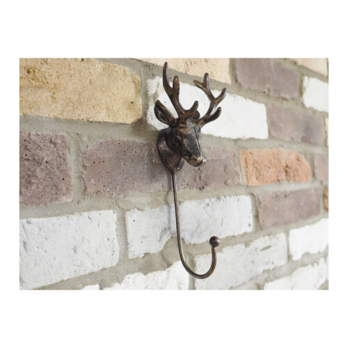 Stag Metal Coat Hook | Antique Gold