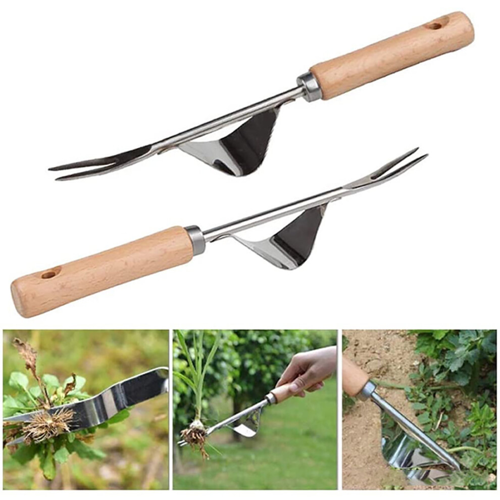 Manual Hand Weeder Weeding Weed Remover Puller Tools Fork Lawn Garden Tool