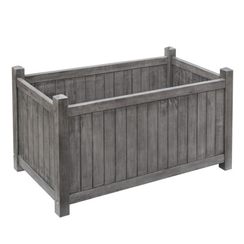 Rowlinson Alderley Grey Rectangular Planter 1