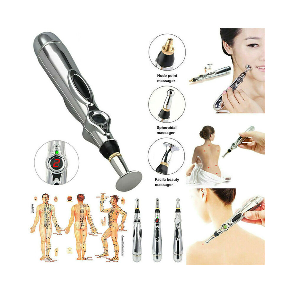 Acupuncture Electronic Pen Electric Meridian Body Massager Pain Relief Ther New