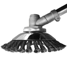 (8 inch) 6/8 Inch Trimmer Head Grass Strimmer Steel Wire Wheel Mower Weed Brush Cutter