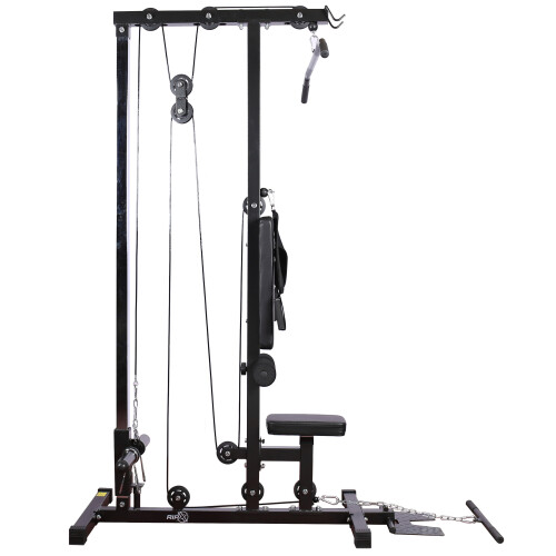 RIP X Stationary Lat Pulldown Machine with Extra Pulley for Seated Rows and Strap for Weighted Ab Crunches 1