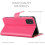 (Pink) For Galaxy A51 Phone Wallet Book Leather Case 6