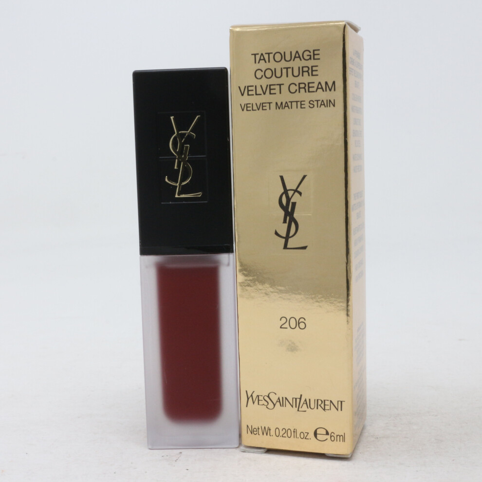 (206 Club Bordeaux) Yves Saint Laurent Tatouage Couture Velvet Cream  0.20oz/6ml New With Box