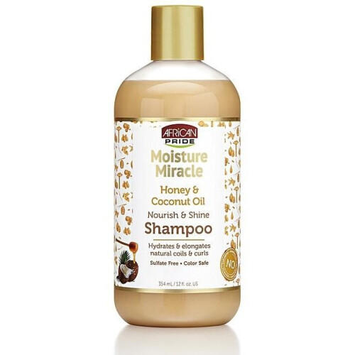 Champô African Pride Moisture Miracle Mel e Óleo de Coco 12oz