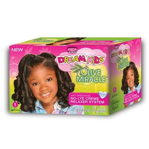 (Regular Kit) African Pride Dream Kids Olive Miracle Relaxer Kit
