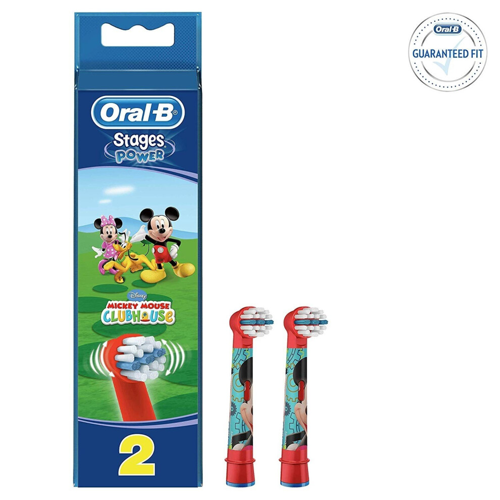 Oral B Stages Power Mickey Mouse Replacement Toothbrush Heads-Pack of2