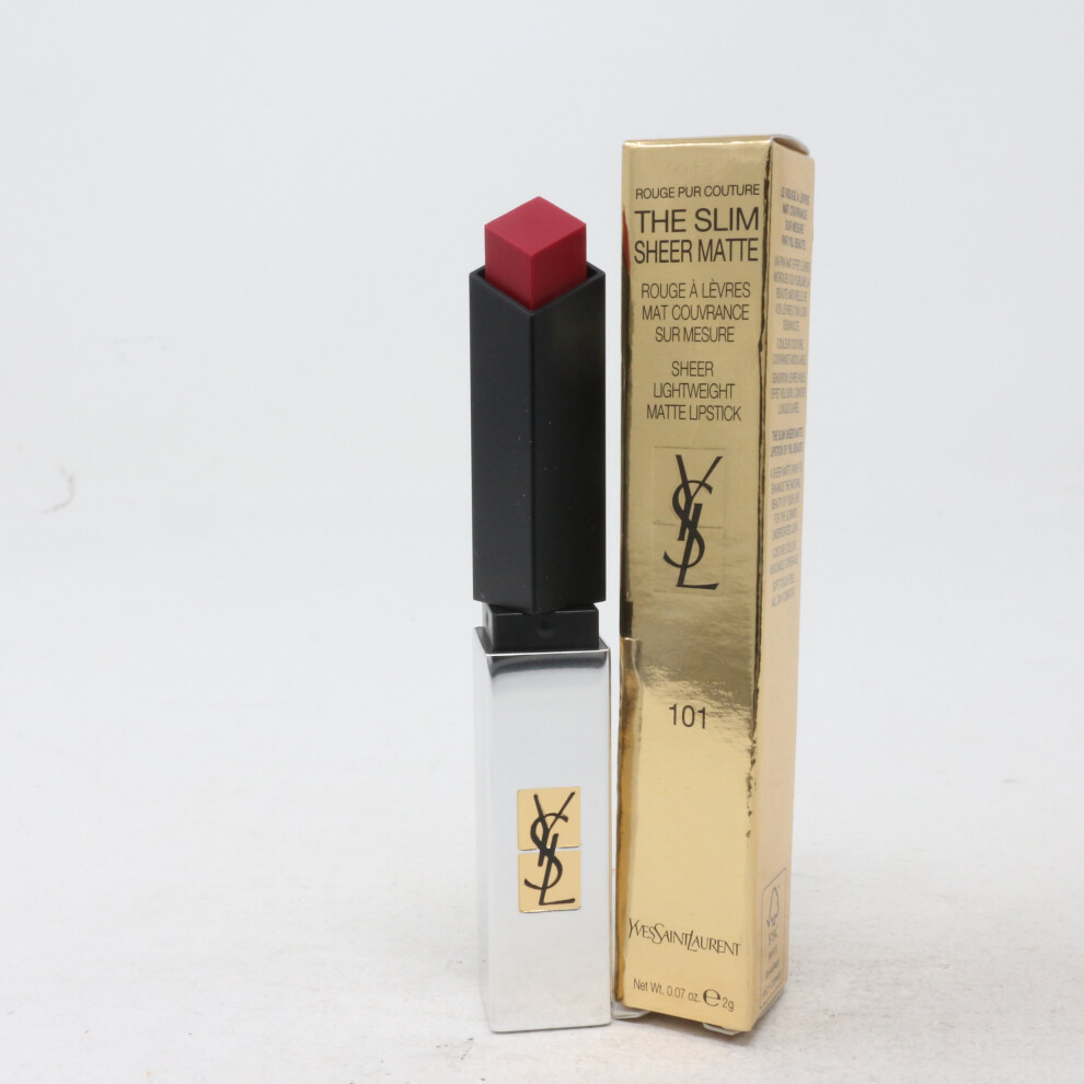 (101 Rouge Libre) Yves Saint Laurent The Slim Sheer Matte Lipstick  0.07oz/2g New With Box