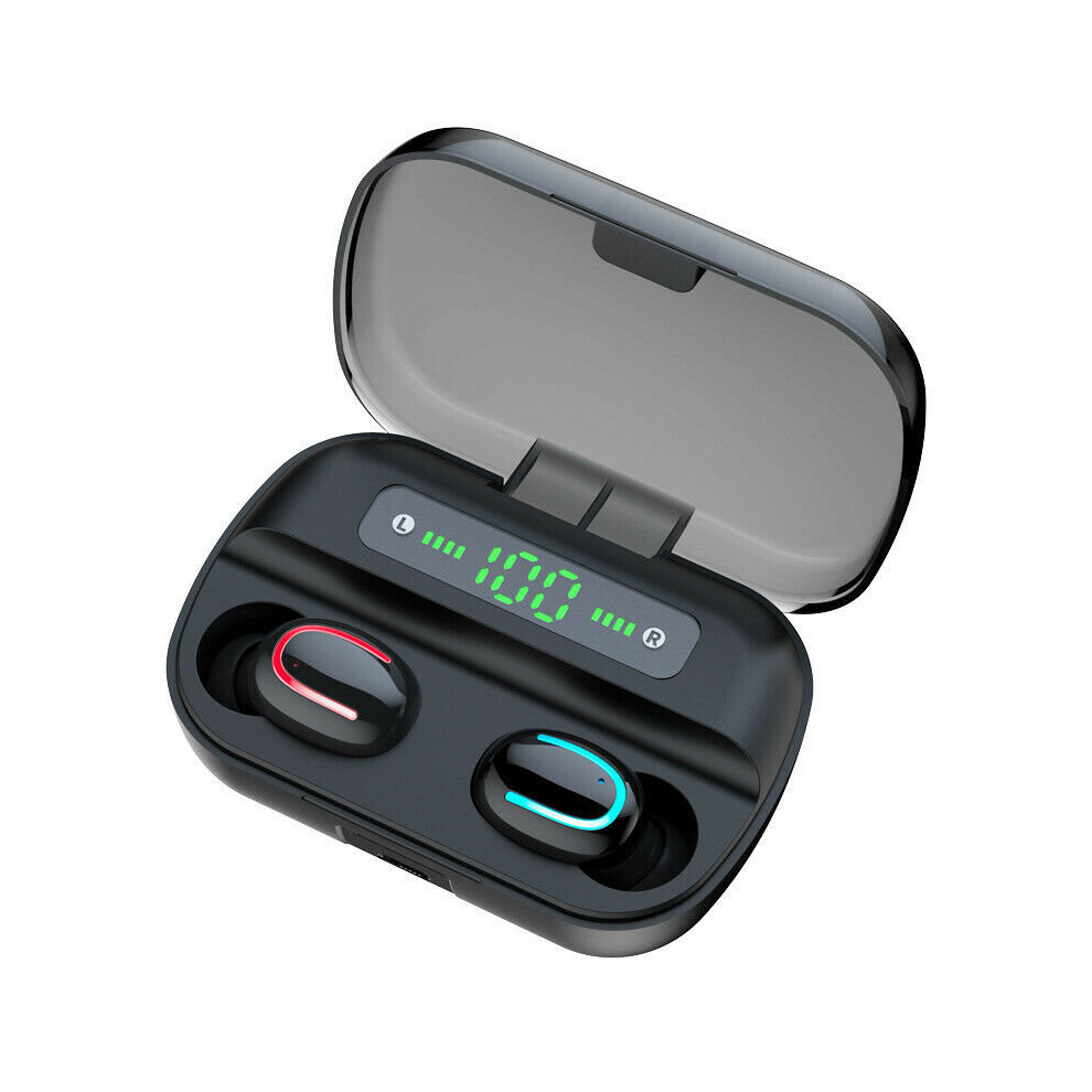 (Black) Bluetooth 5.0 Headset Tws Wireless Earphones Mini Stereo Black 783902180130