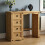 Home Discount Corona 4 Drawer Dressing Table Makeup PC Desk Wood 1
