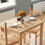 Home Discount Corona 2-Seater Dining Set: Pine Wood Table + 2 Chairs, Distressed Waxed Pine with Black Detailing - Space-Saving Rustic Style (Code 333440) 3