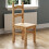 Home Discount Corona 2-Seater Dining Set: Pine Wood Table + 2 Chairs, Distressed Waxed Pine with Black Detailing - Space-Saving Rustic Style (Code 333440) 4