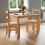 Home Discount Corona 2-Seater Dining Set: Pine Wood Table + 2 Chairs, Distressed Waxed Pine with Black Detailing - Space-Saving Rustic Style (Code 333440) 1