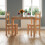 Home Discount Corona 2-Seater Dining Set: Pine Wood Table + 2 Chairs, Distressed Waxed Pine with Black Detailing - Space-Saving Rustic Style (Code 333440) 2