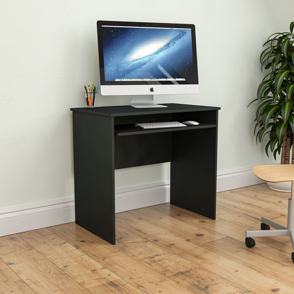 (Black) Huby Computer Desk Keyboard Shelf Simple Minimal