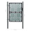 VidaXL vidaXL Single Door Fence Gate 100x200cm Black Outdoor Garden Fencing Barrier 2