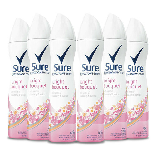 Sure Sure Women Antiperspirant Deodorant, Tropical, 6 Pack, 150ml