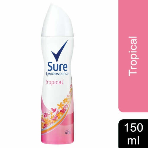 Sure Sure Women Antiperspirant Deodorant, Tropical, 6 Pack, 150ml 1