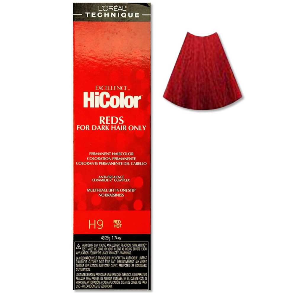 (HiColor H9 – Red Hot) L'Oreal HiColor H9 Red Hot For Dark Hair