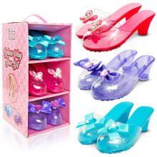 Scarpine Aurora Sparkle Bambina - Sandali Glitter Rosa Con Cimiero Disney
