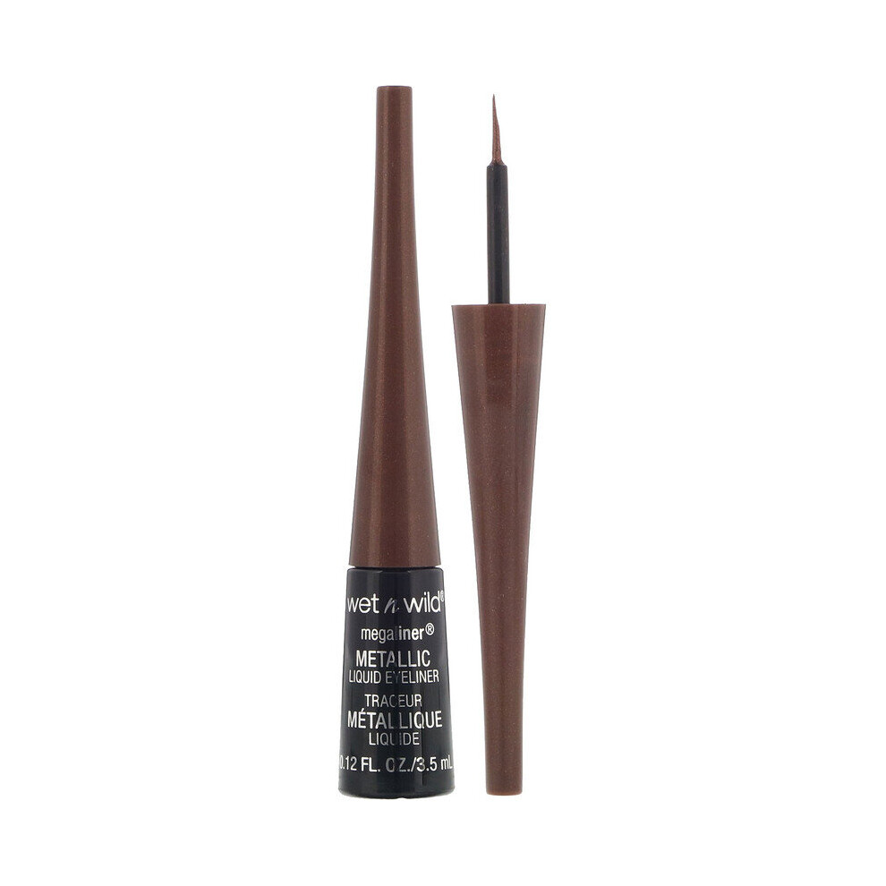 Wet n Wild, MegaLiner Metallic Liquid Eyeliner, Metallic Brown, 3.5ml