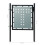 VidaXL vidaXL Schwarzes Einzeltor für Zäune 100 x 75 cm 2