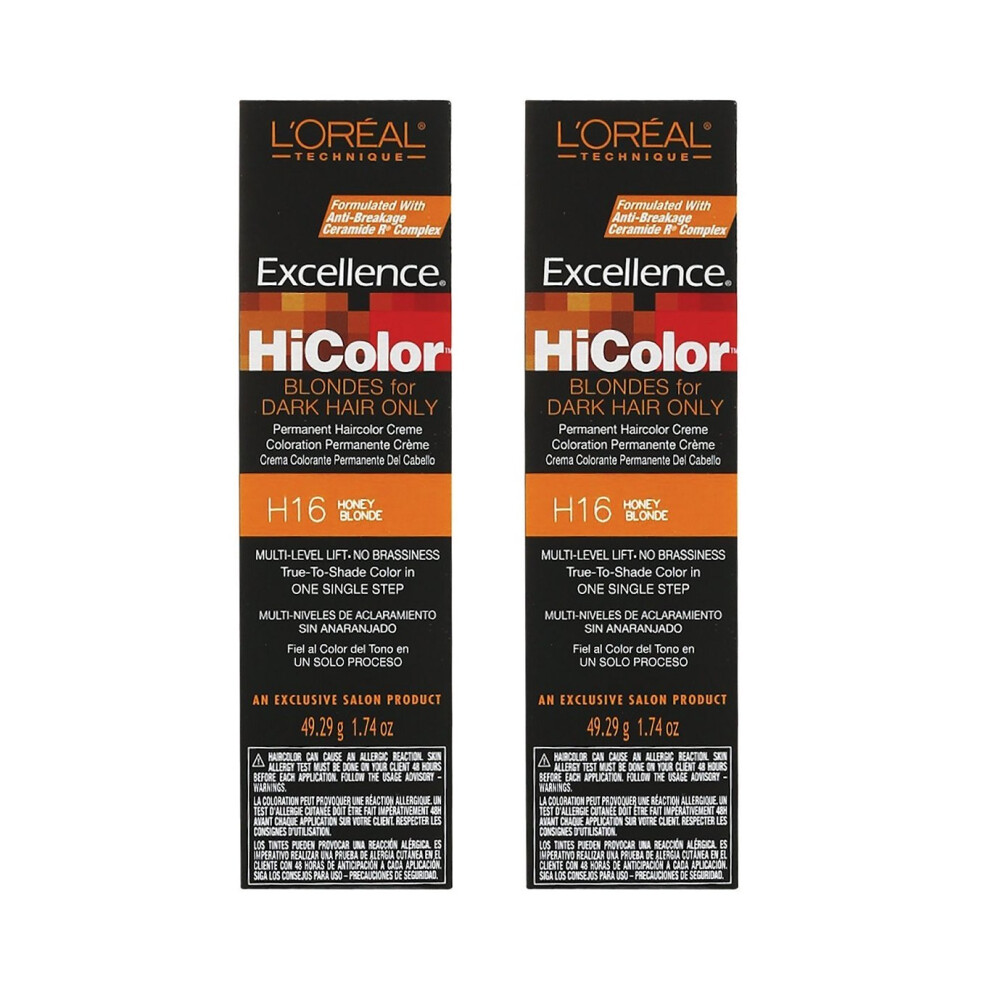 (H16 - Pack of 2) L'Oreal HiColor H16 Honey Blonde For Dark Hair