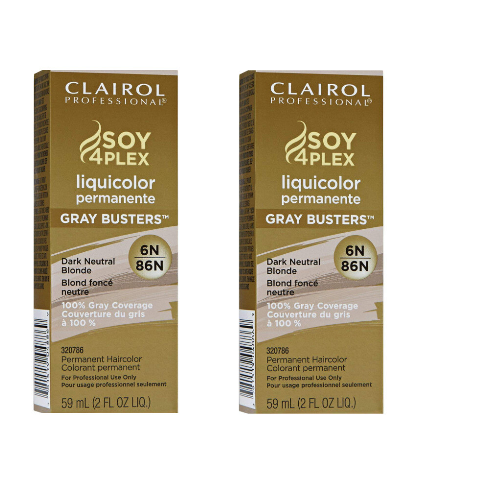 (6n/86N - Pack of 2) Clairol Soy 4plex Color Dark Neutral Blonde 6n