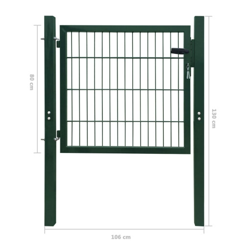 VidaXL vidaXL 2D Gartentor (Einzeln) Grün 100x80 cm 1