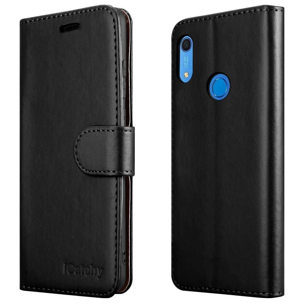 (Black) For Huawei Y6s Phone Wallet Book Leather Case Black 5056298099108